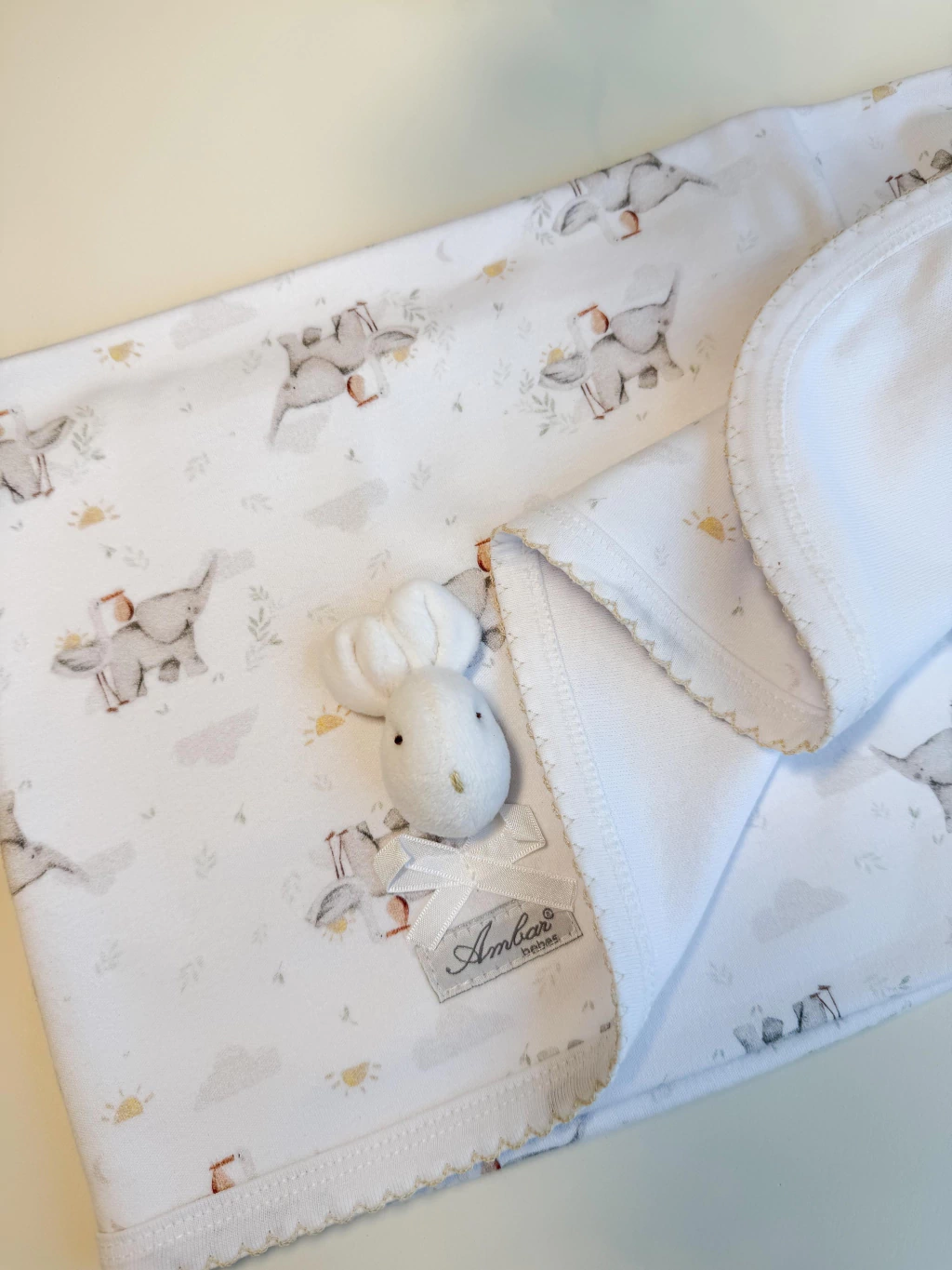 MANTA RECIBIDORA DOBLE ALGODON 70 X 80 CM. – Pañalera Belyan